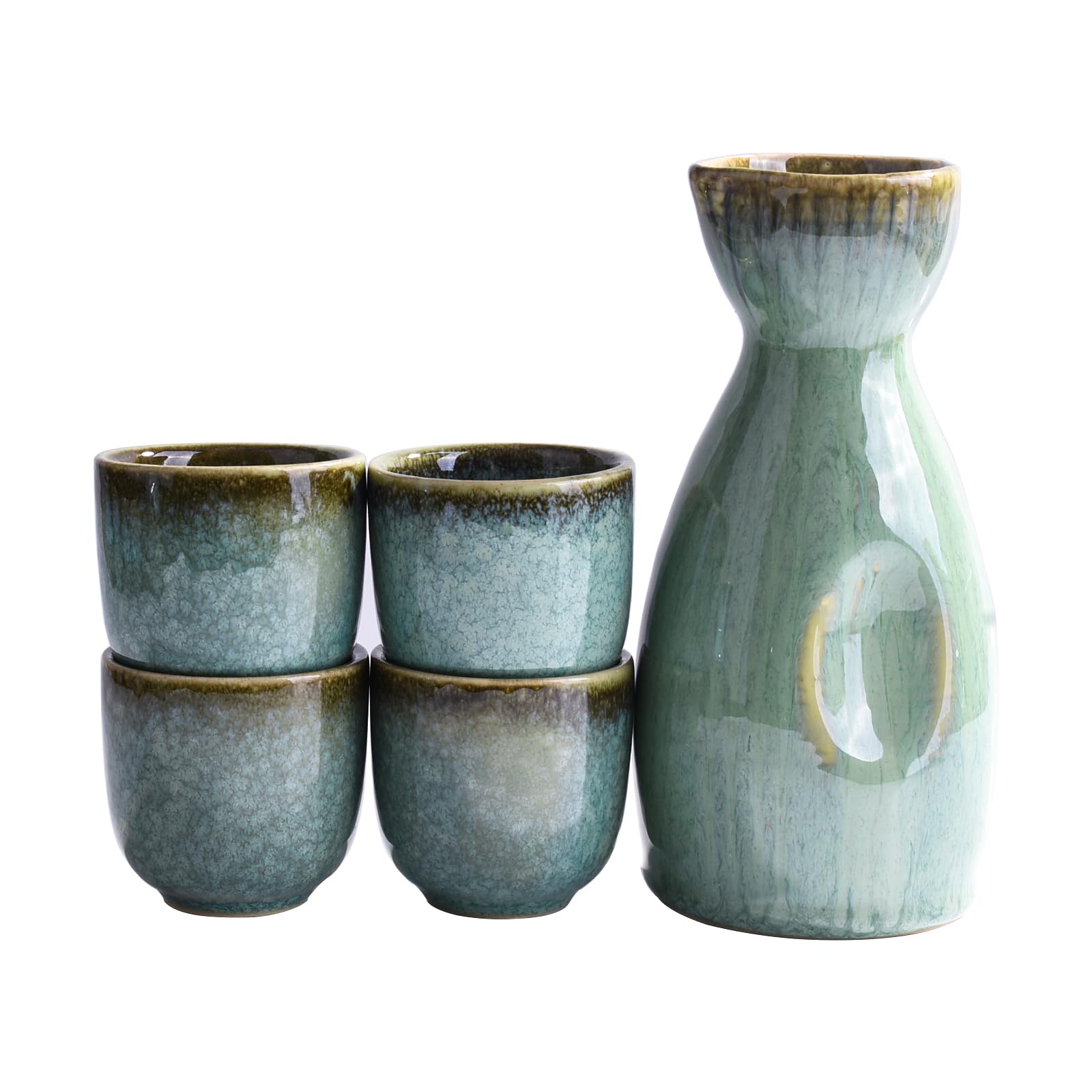 7 stuks sake set, traditionele retro keramiek sake cup set, elegant