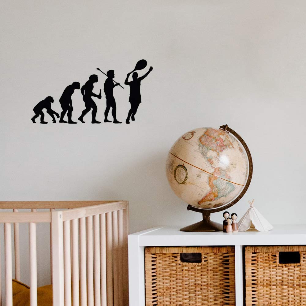 VVWV Evolution of Tennis Sports Wall Stickers for Home Bedroom Office Kids Room Hotel L x H 42 cm x 19 cm