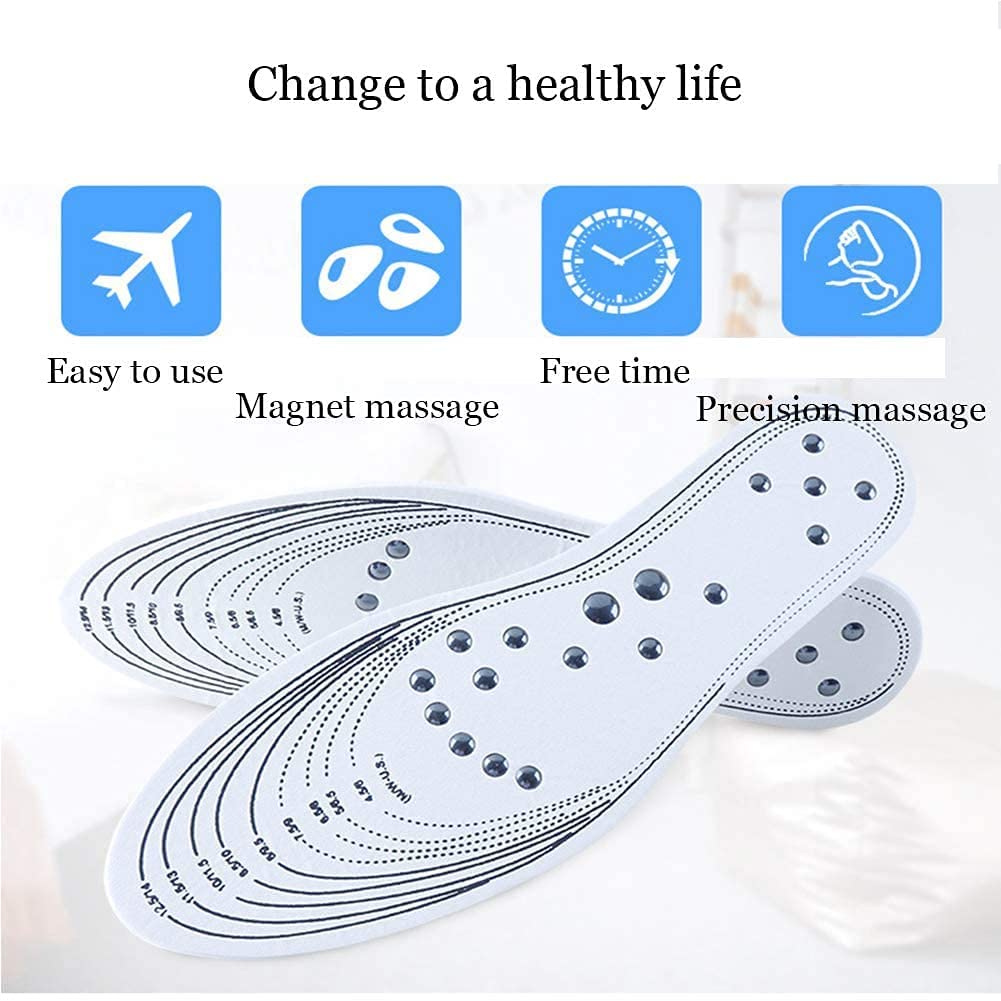 Magnet-Einlegesohlen, Fußreflexzonen-Schuhkissen Zur Schmerzlinderung Und Verbesserung Der Gesundheit(3 Pair)