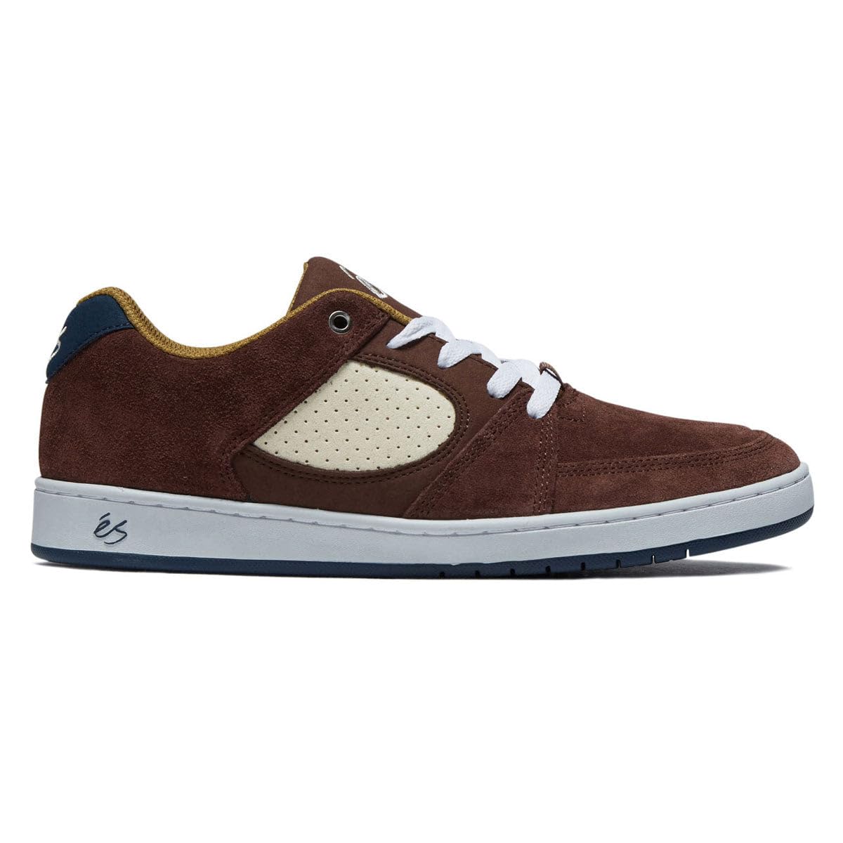 ES ACCEL SLIM Skate Shoes, BROWN/TAN/BLUE, 25.5 cm