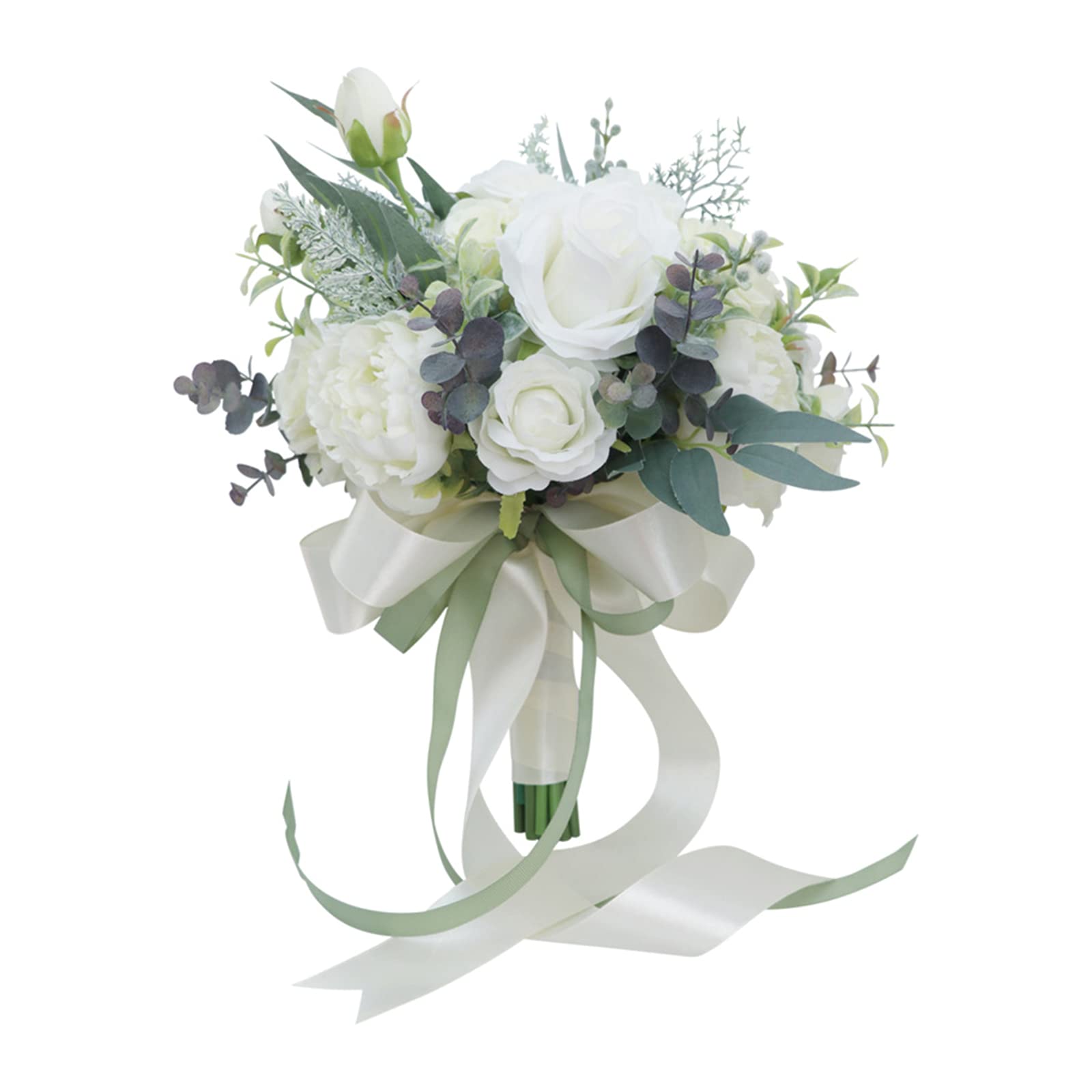 Hsioluted Hand Bouquet Artificial Silk Floral Wedding Dress Props Bridal Bouquets for Wedding Engagement Ritual Accessories Bridal Bouquets