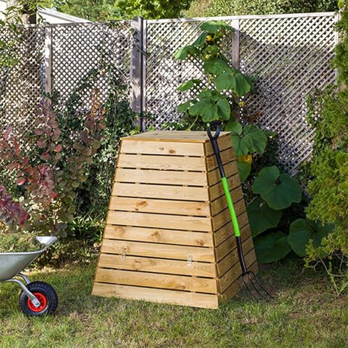 Primrose Outdoor Wooden Beehive Composter Garden Compost Bin Hinged Hatch Lid 625L
