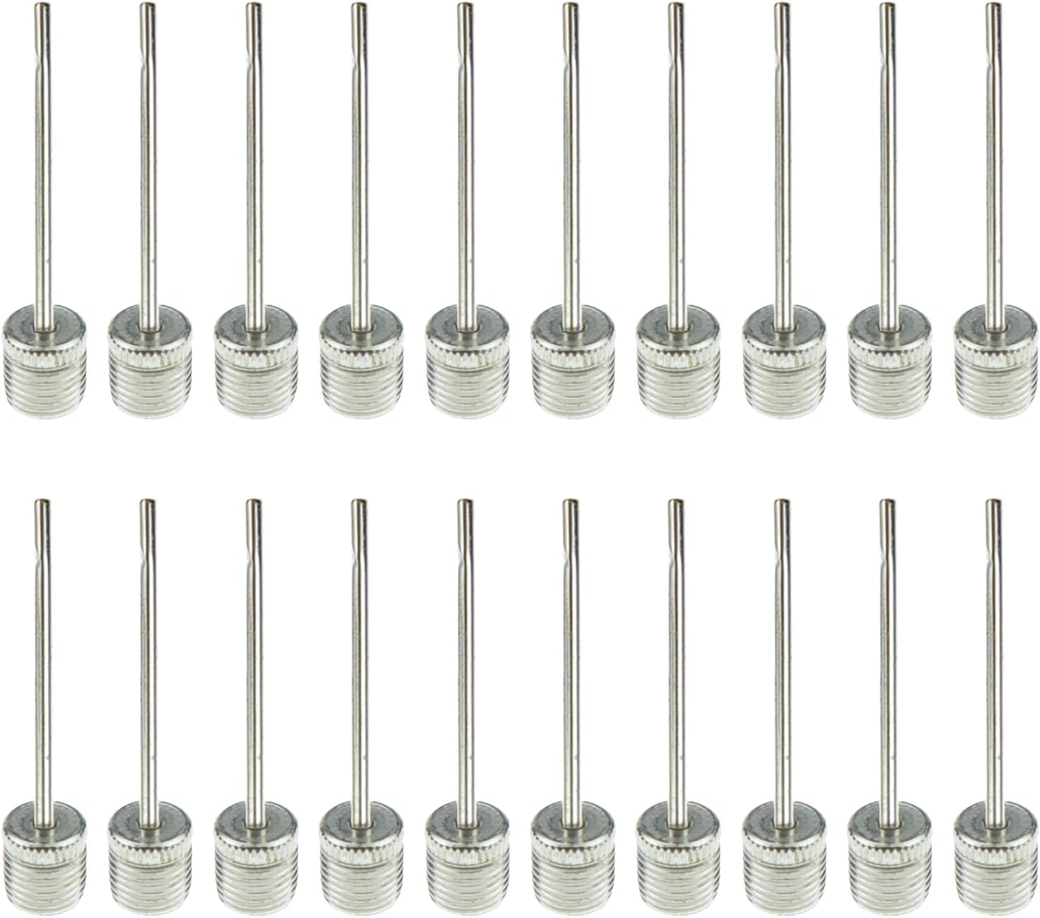 20 Pack Ball Pump Needles Stainless Steel Inflator Needle for Sports Soccer Basketball Football Rugby