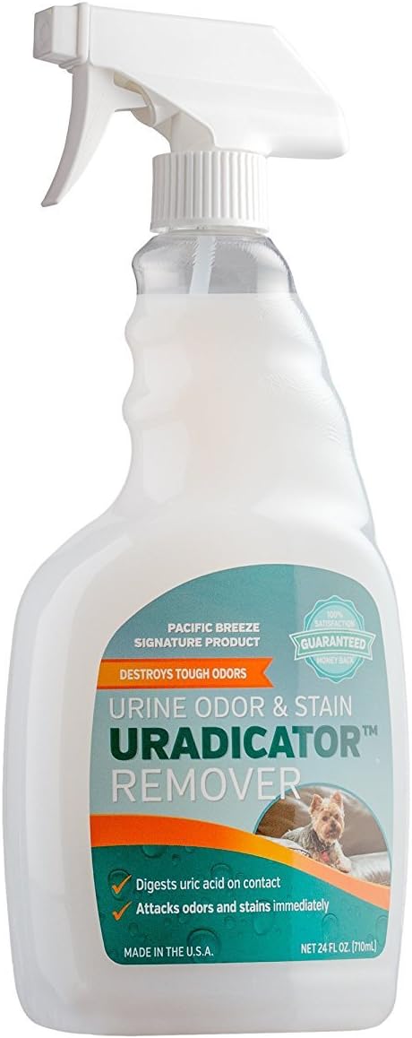 Pacific Breeze Products Uradicator 4OC Spray for Pets, Dogs, Cats, Animals, Human Urine Odor and Stain Remover 24 Fl Oz (2-Pack)