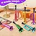 36 Pcs Plastic Trumpet Kids 6 Inch Noise Toys Play Metallic Trumpet Mini Shiny Blow Horn Noise Makers Toy Plastic Colors Musical Instruments for Sports Mardi Gras Party Favors
