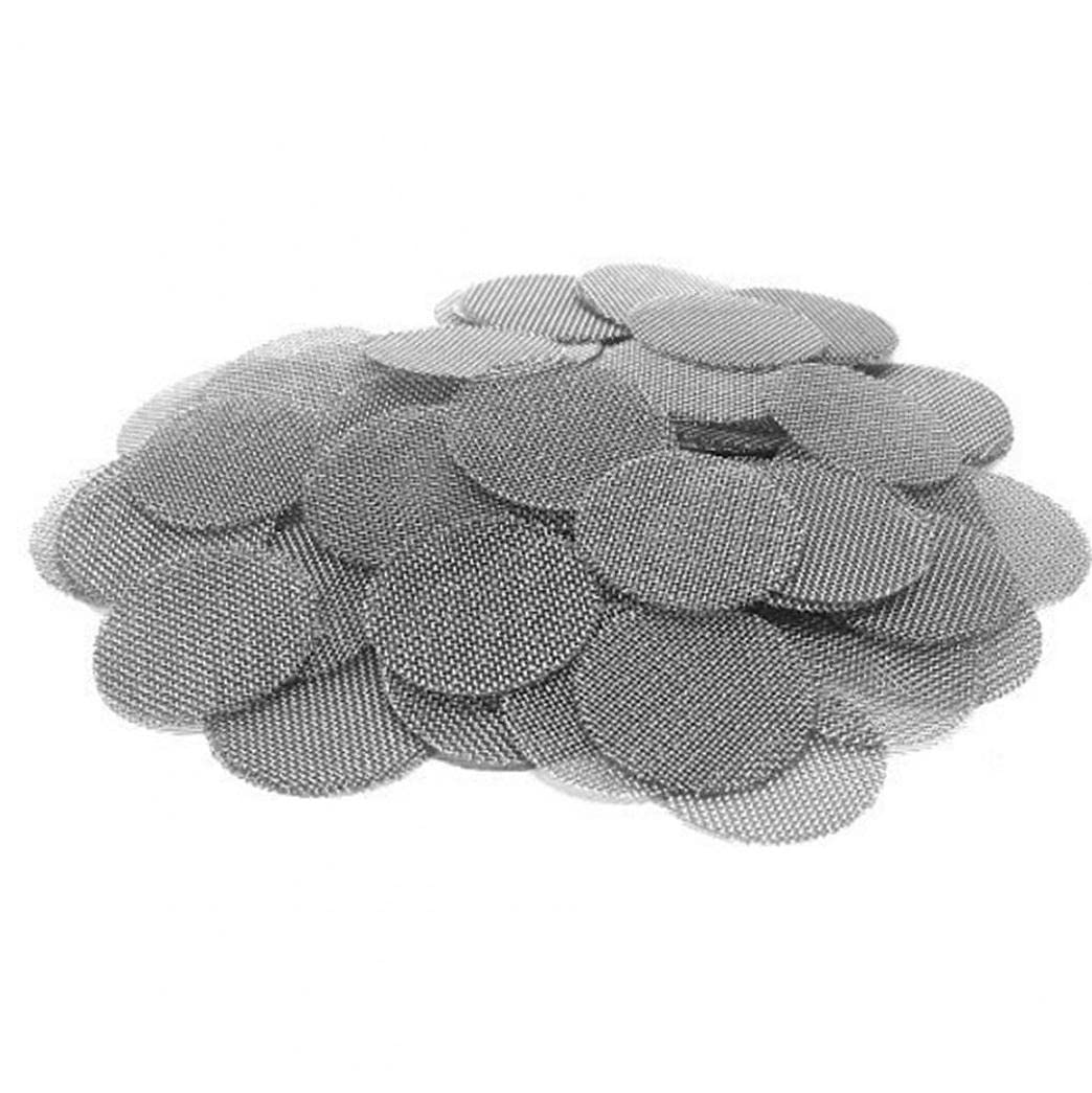Zonster 500 Pcs Pipe Screens Stainless Steel Pipe Screen Metal Filters Tobacco Smoking Pipe Screen Filters for Bong Pipe Rig
