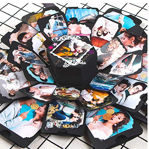 DIY Überraschung Box, Explosion Box DIY Geschenk Fotoalbum Handgemachtes Scrapbook Geschenk Box für Geburtstag Hochzeitstag Jubiläum Hochzeitsgeschenk