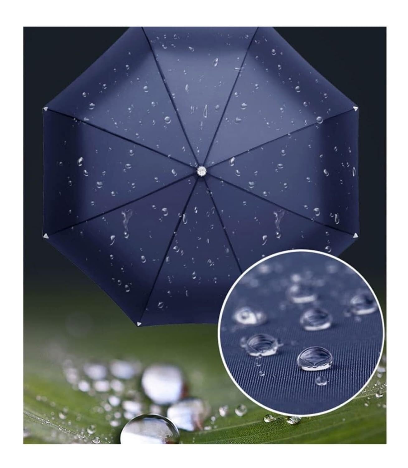 Parasol Damski Parasole Składane Wzmocniony Parasol Składany Na Trzy Wiatroszczelny Z Automatycznym Otwieraniem I Zamykaniem Składany Kompaktowy Parasol Parasolka Kobieca(Rot)