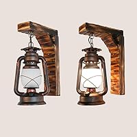 Vista 4 de Lámpara rústica de campo americano antiguo caballo lámpara de pared lámpara de hierro forjado lámpara de queroseno restaurante restaurante café