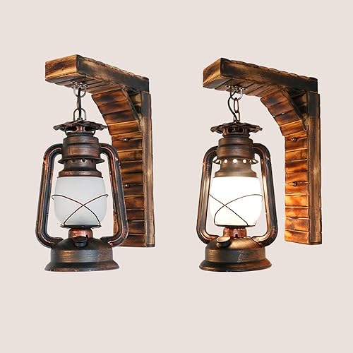 Miniatura 5 de Lámpara rústica de campo americano antiguo caballo lámpara de pared lámpara de hierro forjado lámpara de queroseno restaurante restaurante café