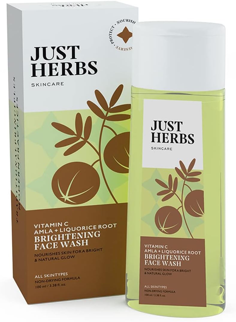 Brightening Face Wash with Vitamin C Amla & Liquorice Root for Men & Women | Hydrates Skin, Reduces Hyperpigmentation & Maintains pH Level | Suits All Skin Types- 50 gm