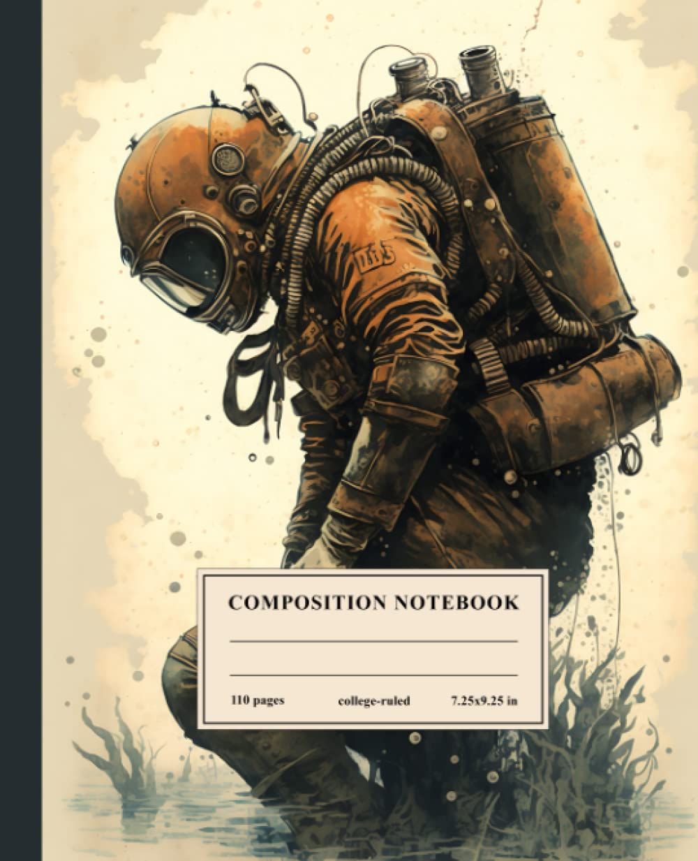 Independently published Composition Notebook College Ruled: The Daring Dive: Vintage Composition Book | Pretty Oceanic Aesthetic Journal for School, College, Office or Work