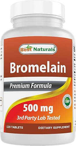 Best Naturals Suplementos de enzimas digestivas proteolíticas de bromelina 500 mg 120 tabletas apoya la digestión saludable la salud de las