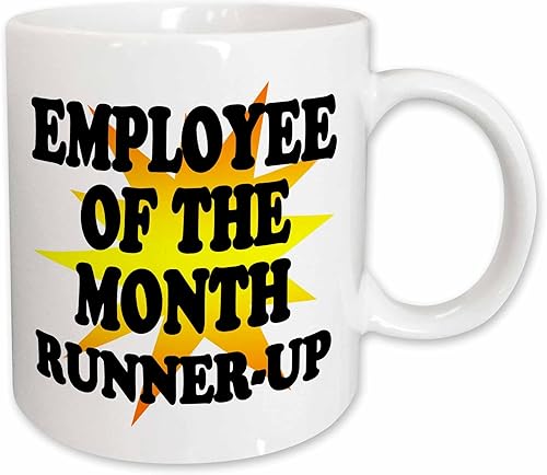 Vista 20 de 3dRose Employee of The Month - Taza de dos tonos, 11 onzas, color rojo