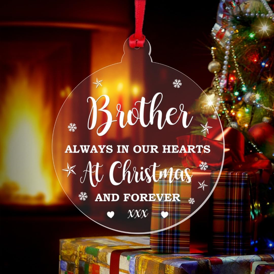 Shamsco Memorial Christmas Bauble Mum Dad Brother Sister Grandmother Grandad Any Name Xmas Memory Keepsake Gift