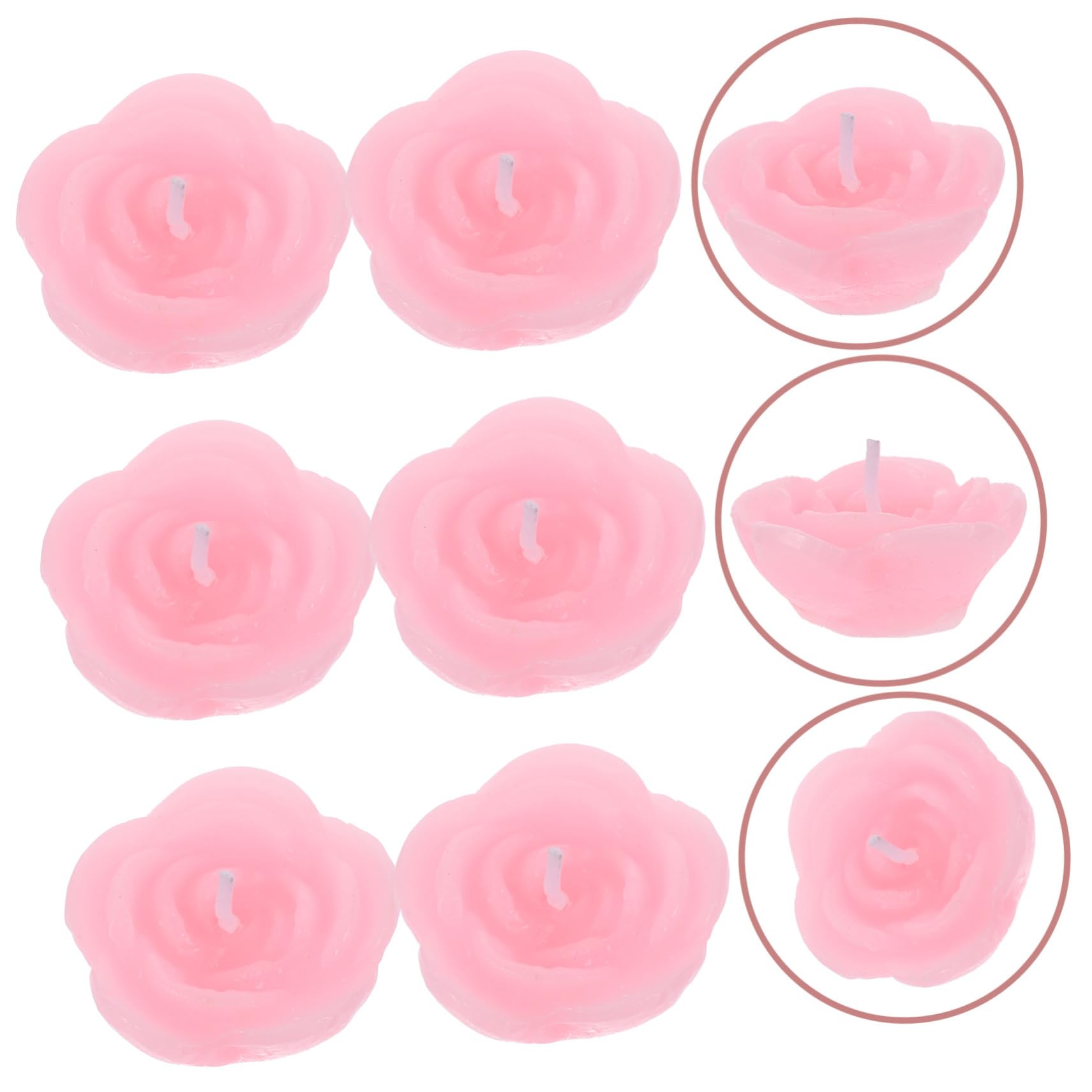 Cabilock 3 Set Di Candele Tealight A Forma Di Fiore Decorazioni Galleggianti Per La Casa Matrimoni Feste Rose Antifumo 6 Pezzi*3