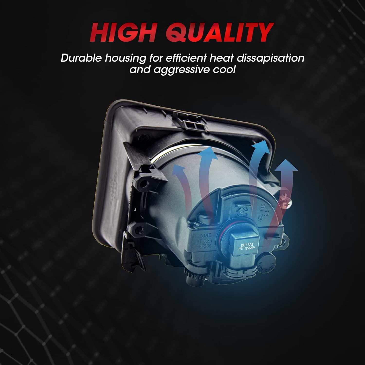 Fog Light Assembly For 2014-2019 Toyota Tundra With H11 12V 55W Halogen Bulbs, Switch and Wiring Kit