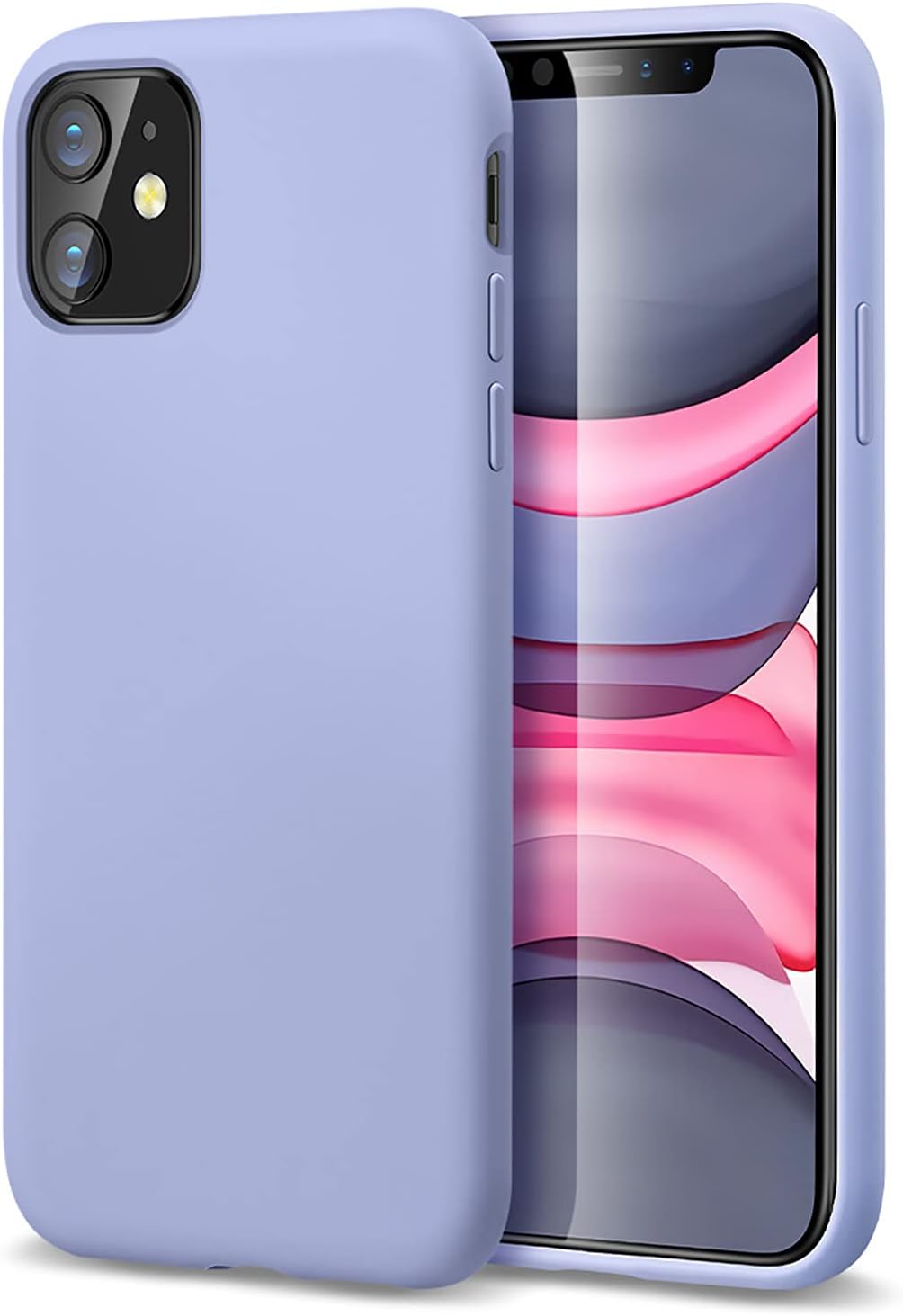 ESR Yippee Color Soft Case for iPhone 11, Liquid Silicone Rubber Case Cover [Comfortable Grip] [Screen & Camera Protection] [Velvety-Soft Lining] [Shock-Absorbing] for iPhone 11 6.1-Inch, Purple