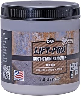 Lift Pro Concrete Rust Stain Remover Concentrate – Professional Grade, Fast-Acting Formula for Concrete, Tile, Brick & Pavers, & Other Hard Surfaces