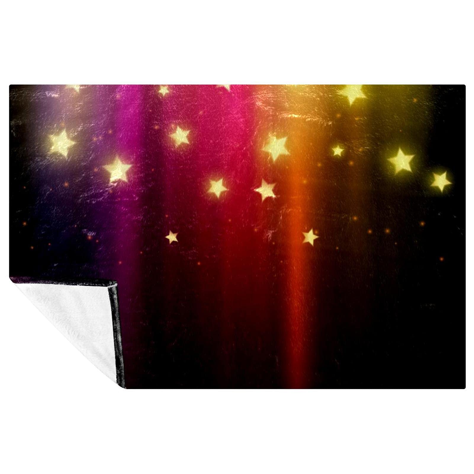 Couverture douce lit canapé pique-nique plaid chaud motif étoiles 150x100