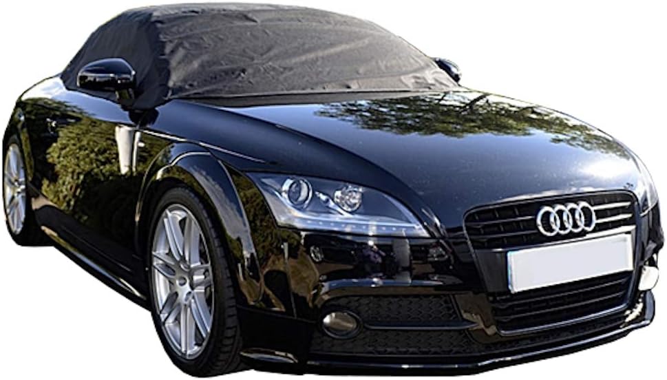 Compatible Soft Top Roof Protector Half Cover for Audi TT Mk2, Years 2006 to 2014 (Black)
