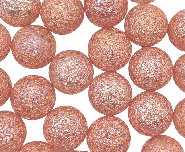 Generic Bulk 14mm Princess Glass Marble Players Pk 50 Clear w Textured Pink Frit (.55'')