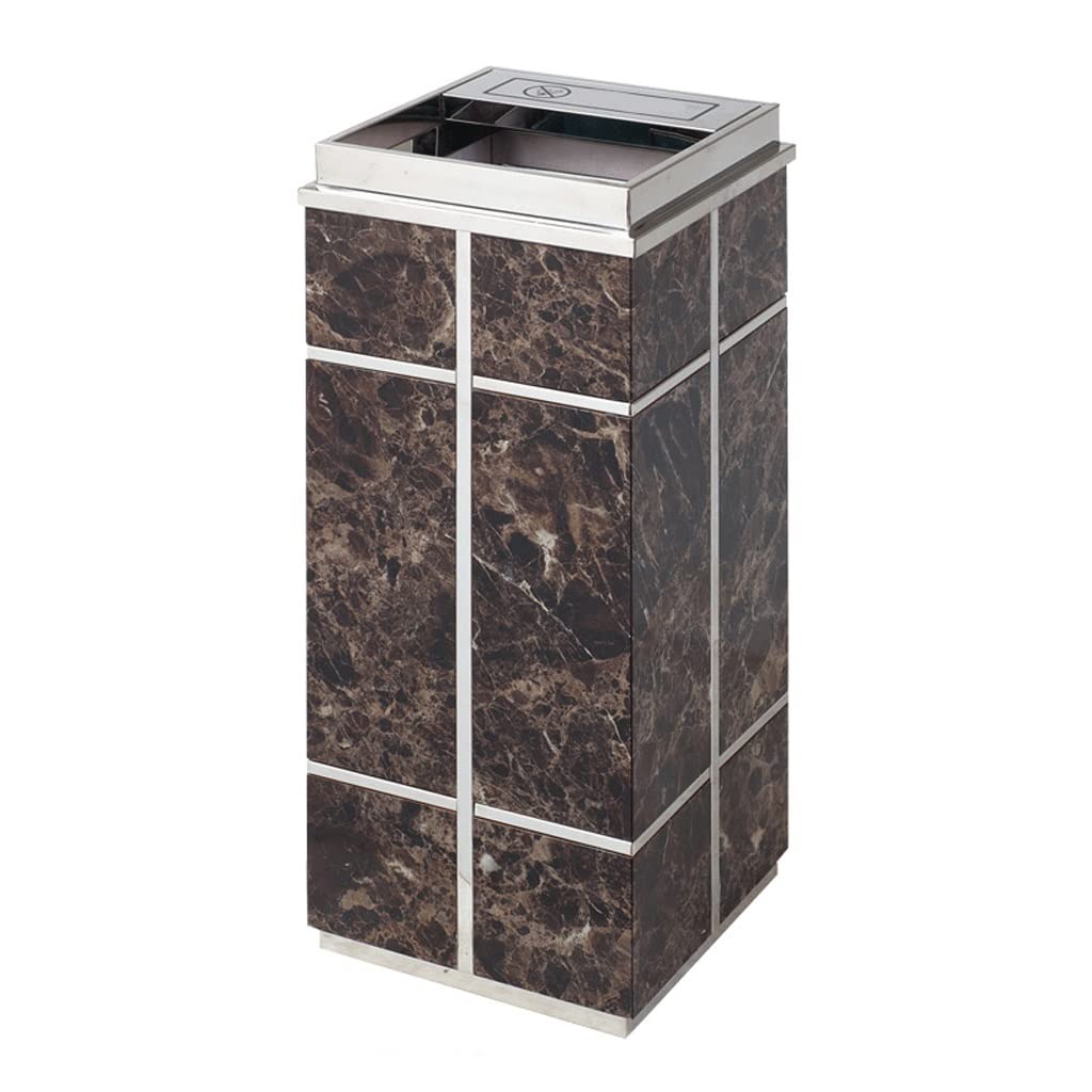 Pattumiera Con Posacenere Separabile In Acciaio Inox - Design Moderno Per Interni Ed Esterni