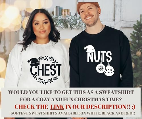 Generic Chest And Nuts Christmas Shirts, Couples Matching Pajamas Top Only For Christmas Outfit, His And Her Christmas Shirts, Matching Couples Christmas Shirts, Funny Christmas Couple Pajamas Matching Sets thumb #1