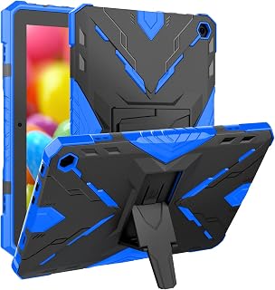 Maomini for Kindle Fire hd 8/8 Plus Case 2022 Release 12th Generation,Kickstand Heavy Duty Armor Defender Cover [Will NOT fit Prior Fire 8 Tab 10th/8th/7th Gen 2020/2018/2017] (Blue)