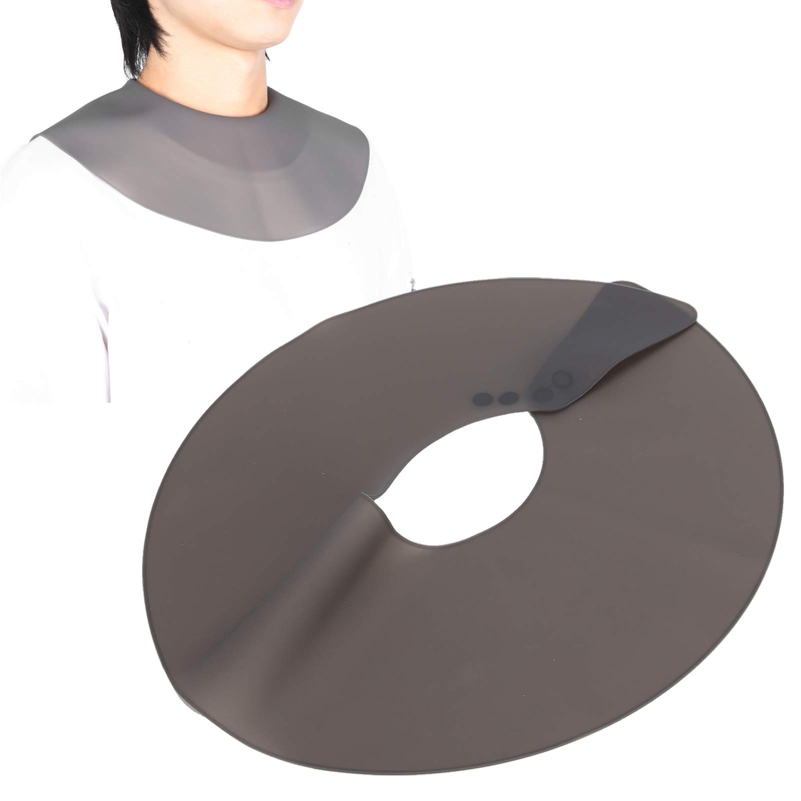 Protezione Collo Parrucchiere Silicone Mantella Colorazione Tintura Capelli Accessorio Nero