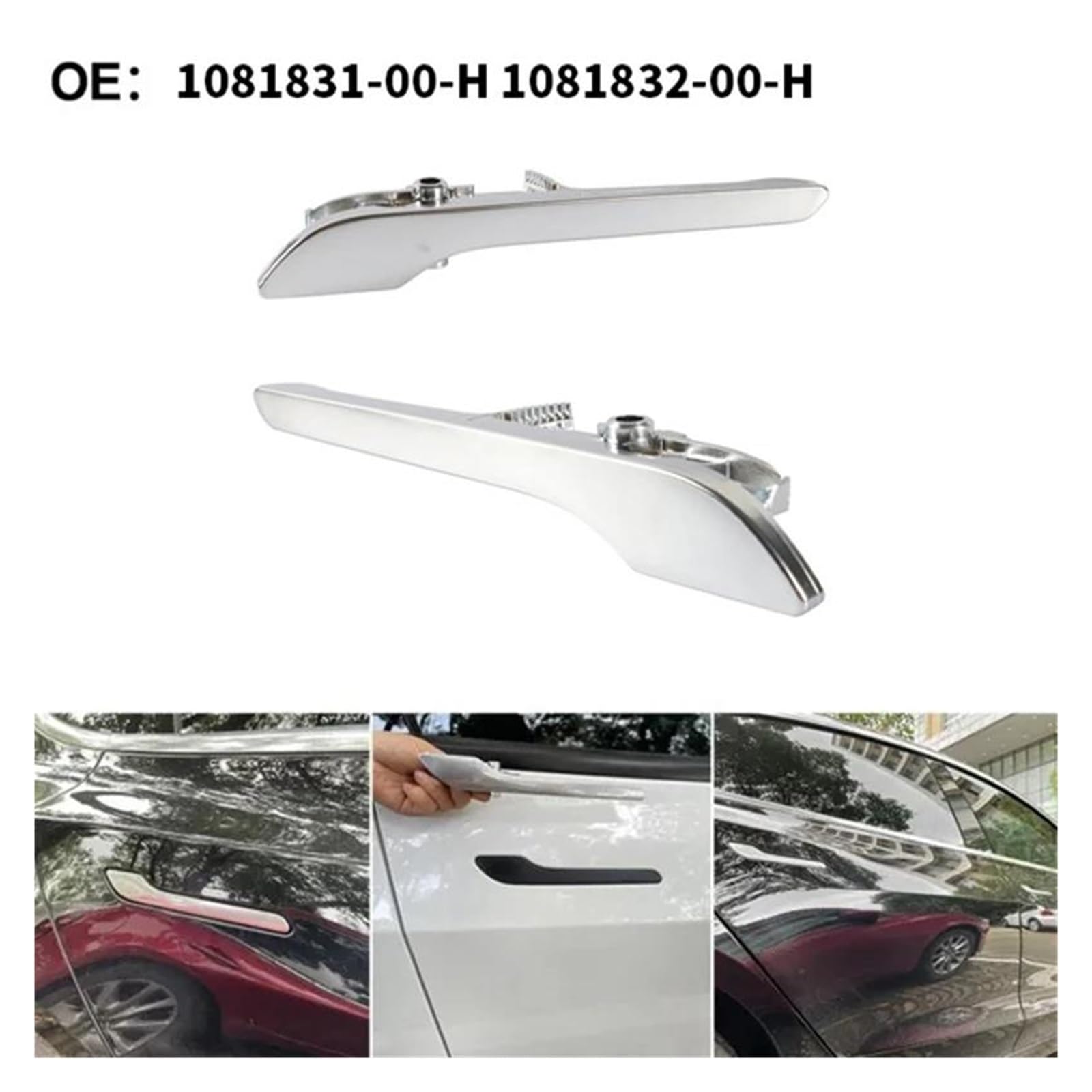 Coperture Maniglia Esterna Per Tesla Model 3/Y 2017-2022 – ABS Color C White, Protezione E Stile - 3