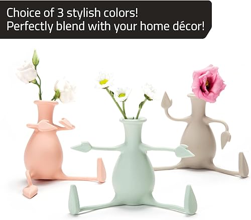 Miniatura 3 de Florino - Jarrón de flores moderno para decoración del hogar, regalos únicos por Peleg Design (melocotón)