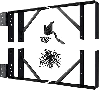 Gate Corner Brace Bracket - Heavy Duty Anti Sag Gate Kit with Self-Locking Latch, No Sag Gate Frame Kit for Wooden Fence, Deck, Corral Gates, Driveway, and Shed Doors