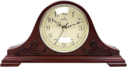Reloj de manto para decoración de mesa, reloj retro de escritorio para chimenea, sala de estar, dormitorio, soporte de TV con chimenea, reloj de