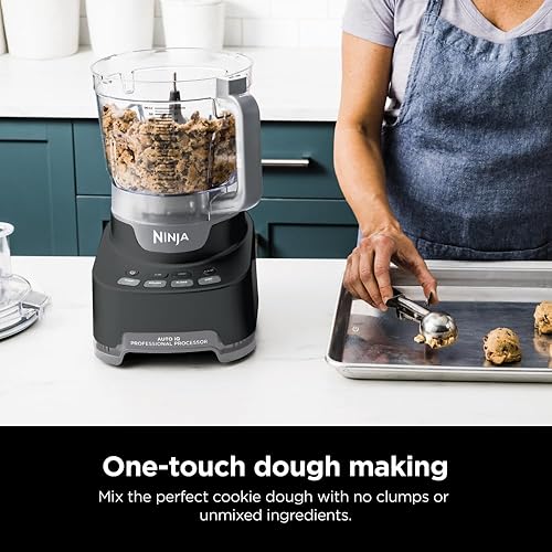 Vista 15 de Ninja Procesador de alimentos, profesional XL, 1200 vatios de pico, 4 en 1, cortar, rebanar/triturar, purés, masa, tazón procesador de 12 tazas, 2