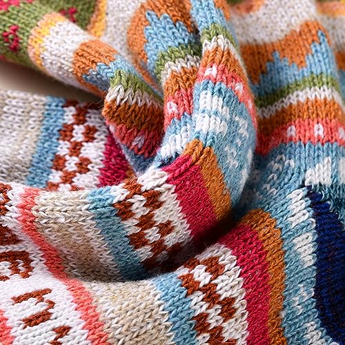 Image of Pleneal Wool Socks for Women - Womens Wool Socks Winter Warm Cozy Knit Sock for Women Men