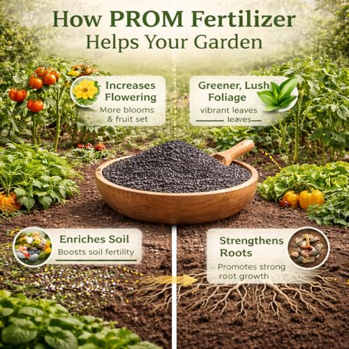 Image of Indian Gardens - PROM Fertilizer | Phosphate Rich Organic Manure | Strong Root Growth & Flower Booster | Improves Soil Fertility - 900 Grams