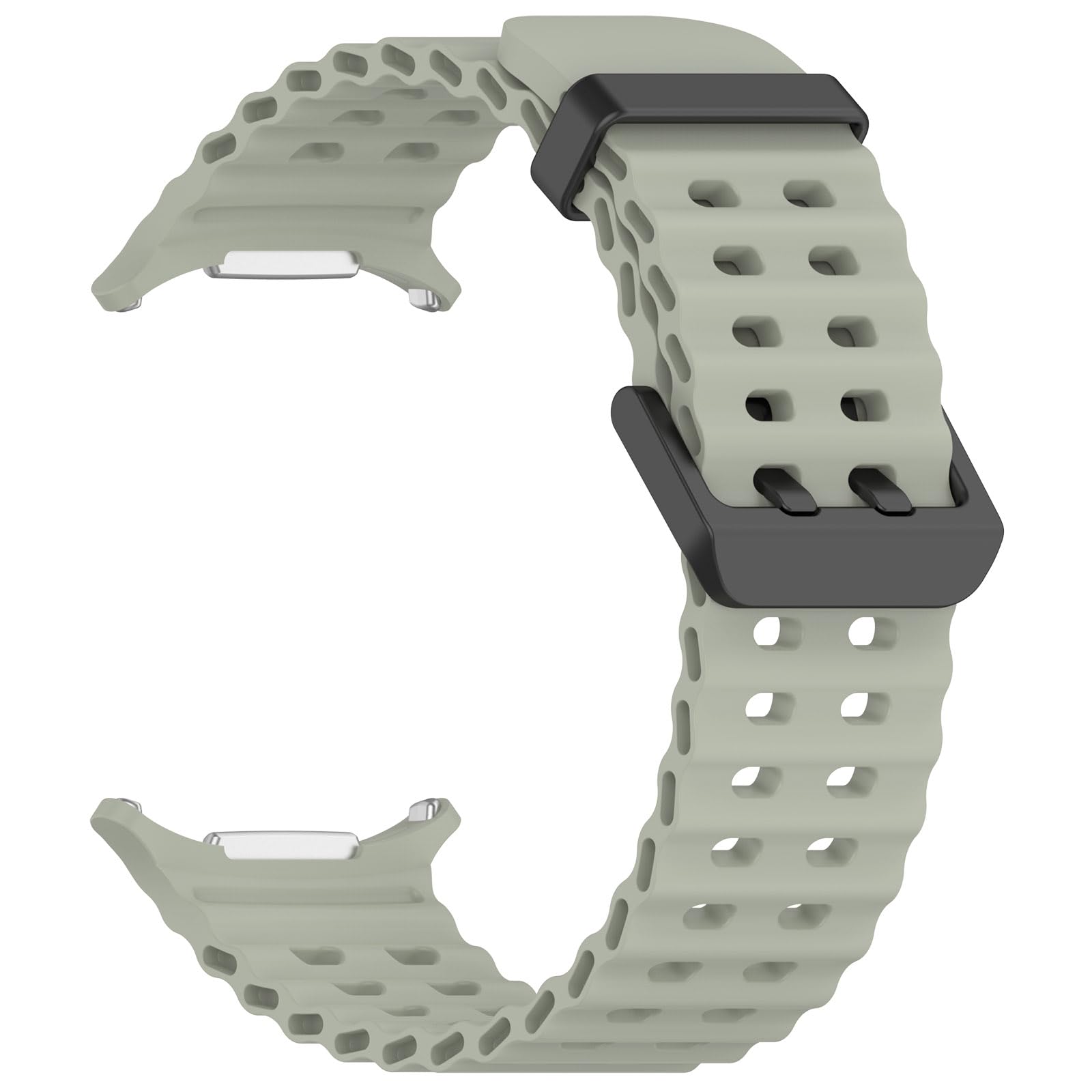 OBOE Silicone Band 'COMPATIBLE WITH' Samsung Galaxy Watch Ultra/Ultra 2 (2025) 47mm No Gap Sport Strap (Light Green) [WATCH NOT INCLUDED]-picture-14