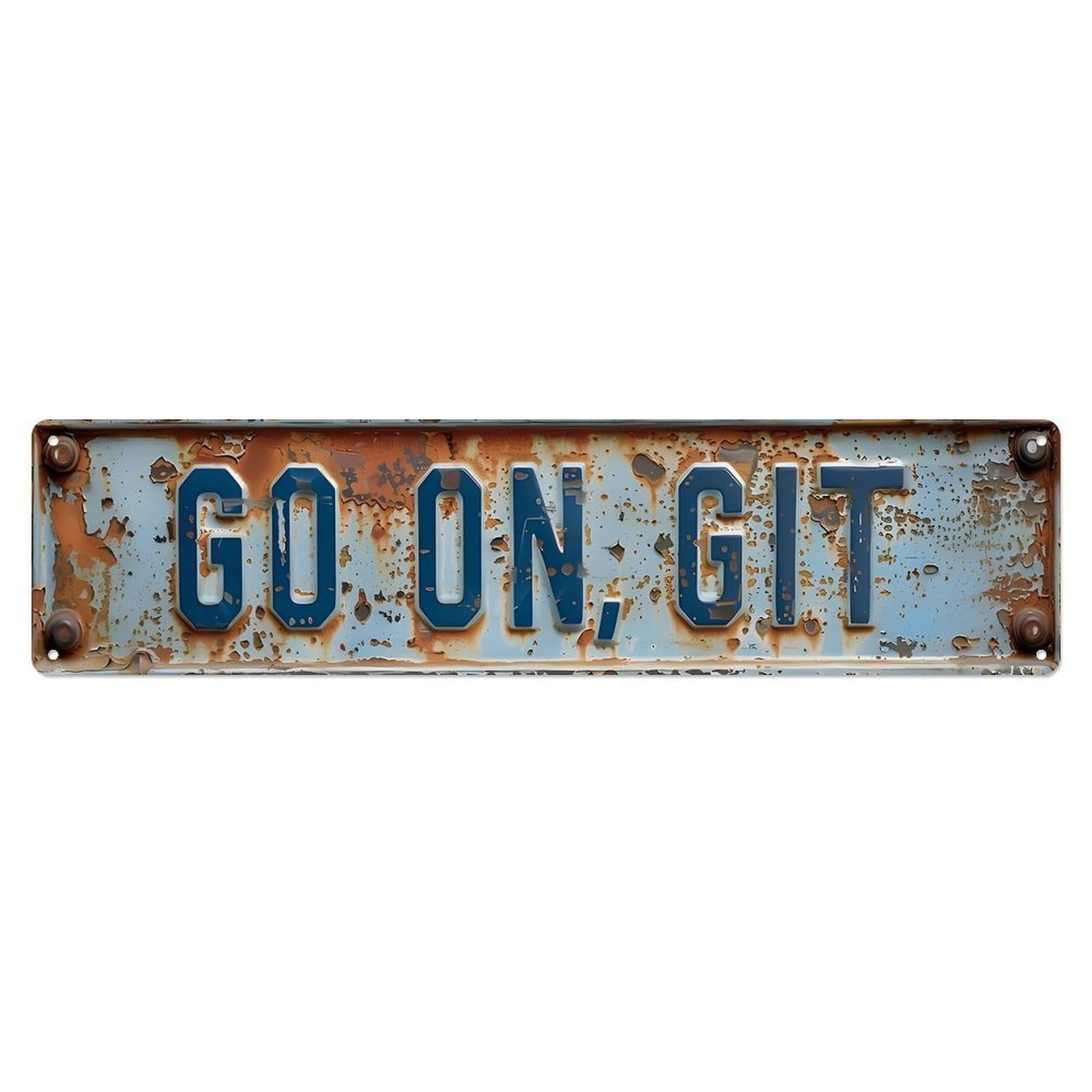 Go On Git Aluminium Sign 10 * 40cm