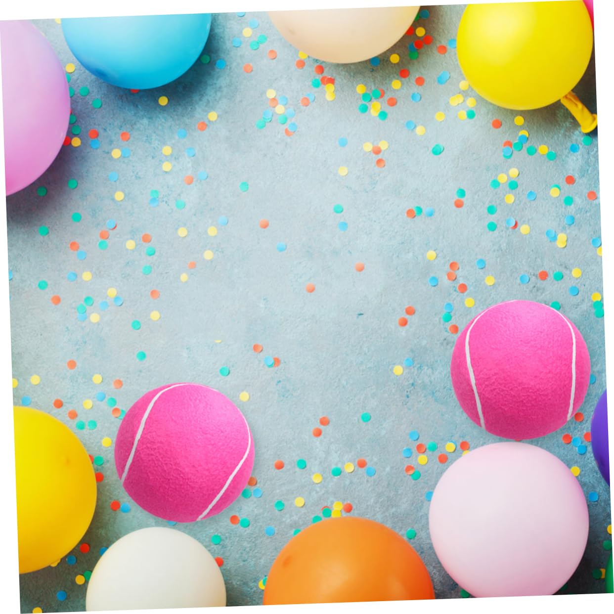 GOOHOCHY Flatable Tennis Ball for Boys and Girls Large Size 20cm Soft Flannel Surface for Outdoor Activities