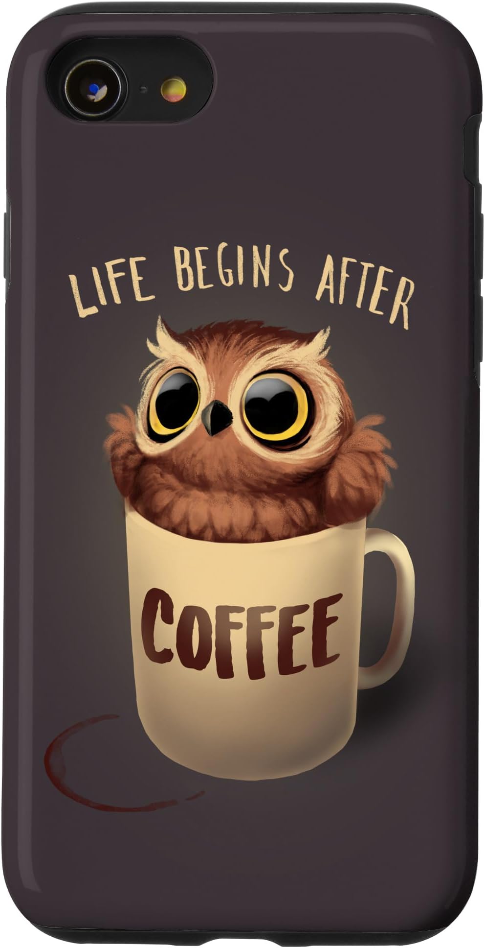 iPhone SE (2020) / 7 / 8 Cute Night Owl Coffee Case