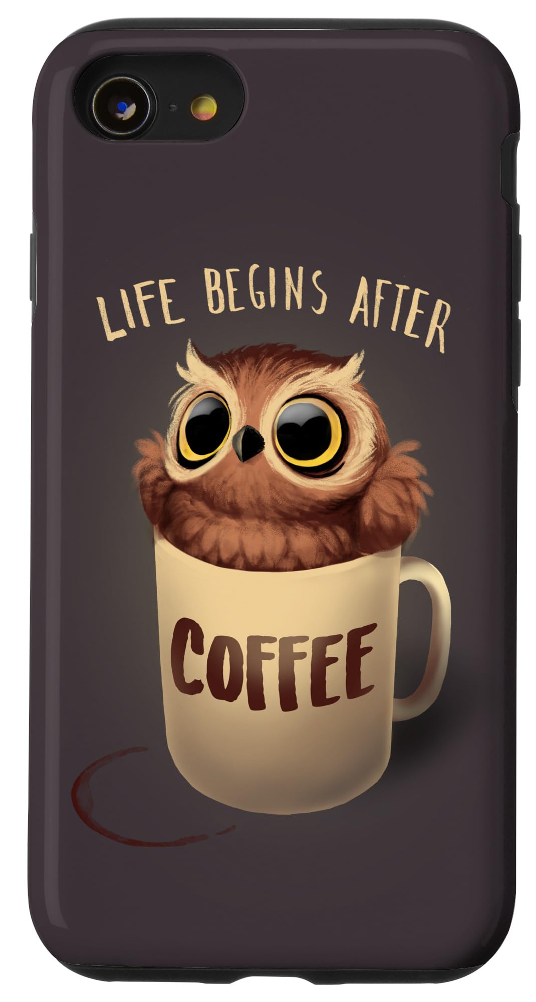 iPhone SE (2020) / 7 / 8 Cute Night Owl Coffee Case