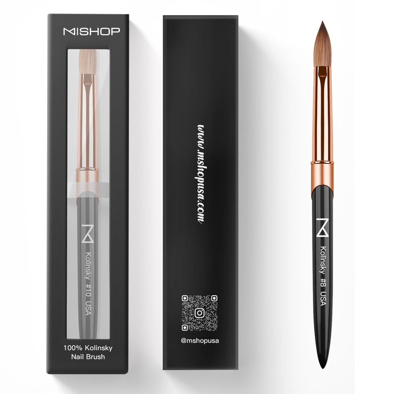 M – Regal 100% Kolinsky Acrylic Nail Brush | Professional Acrylic Nail Sculpting & Application Brush | Premium Nail Art Tool for Nail Technicians &