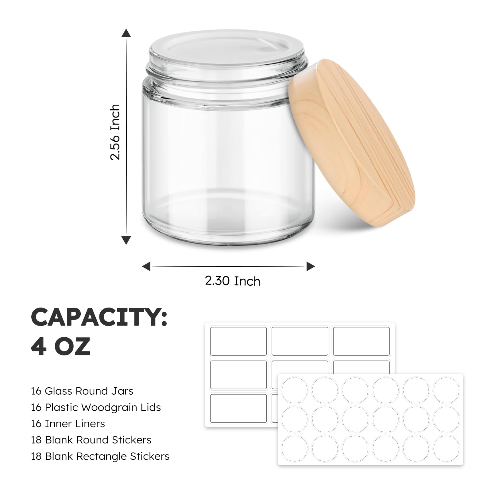 Glass Storage Jars with Plastic Lids