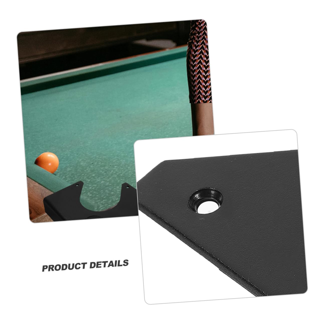 NULYLU 4pcs Pool Table Corners Replacement Black Metal Corner Guard Plate for Billiard Table Accessory