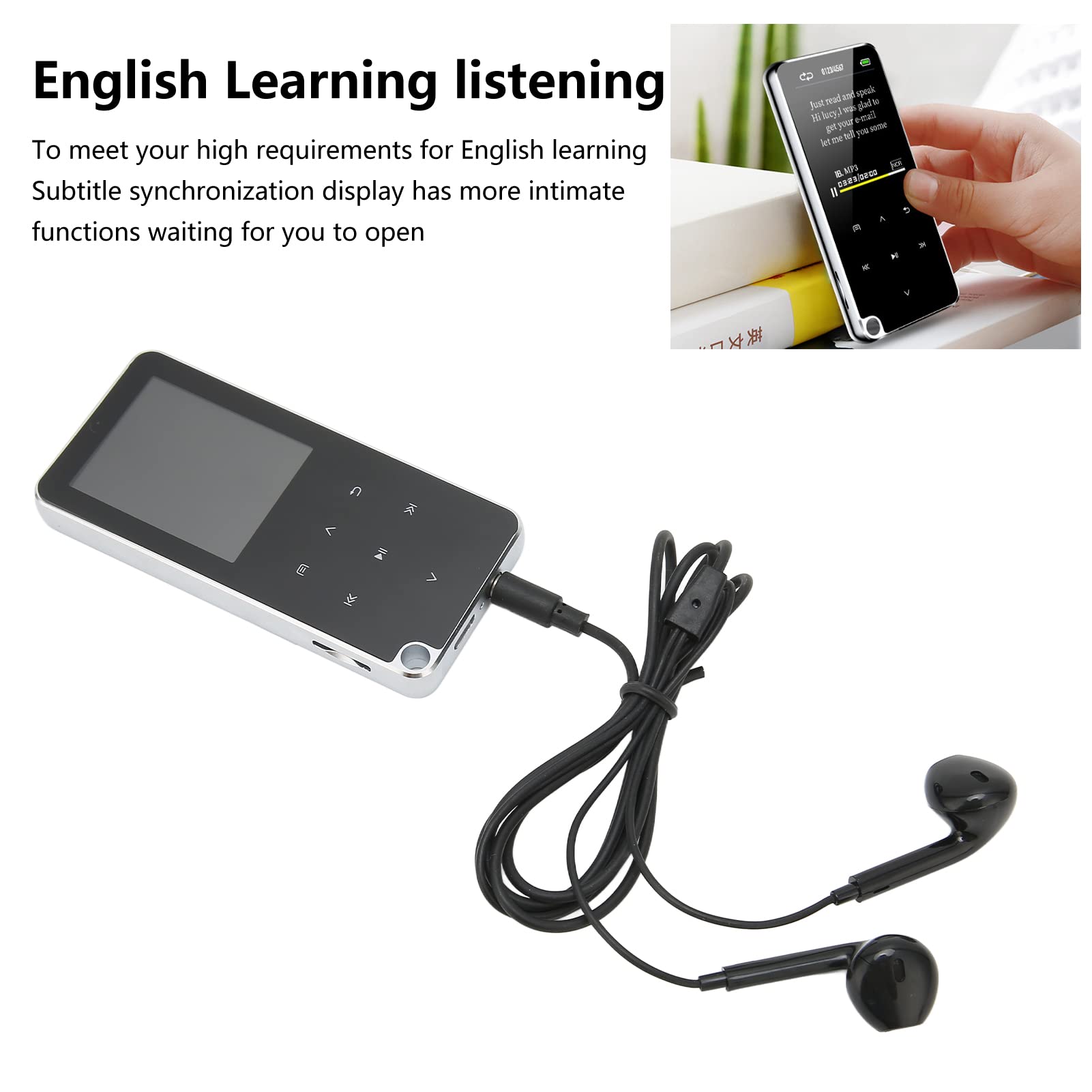Generic Lettore Musicale Digitale Lettore Musicale Portatile Bluetooth 4.0 per Correre Camminando - Ampio Spazio di Archiviazione per gli Amanti della Musica (32GB)