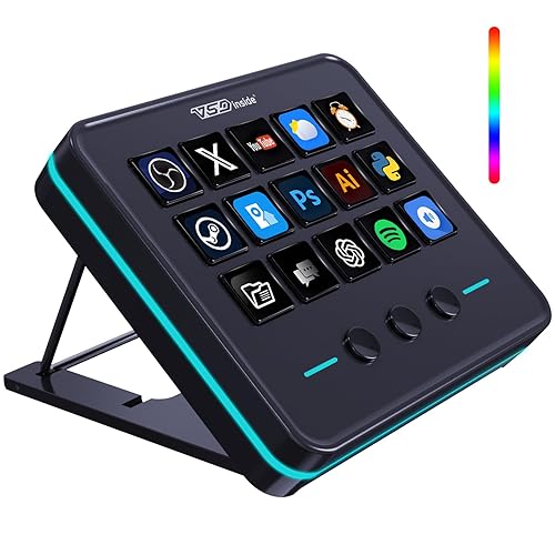 VSDINSIDE Macro Keypad, Stream Controller Deck Gaming Streaming Shortcut Keyboard,