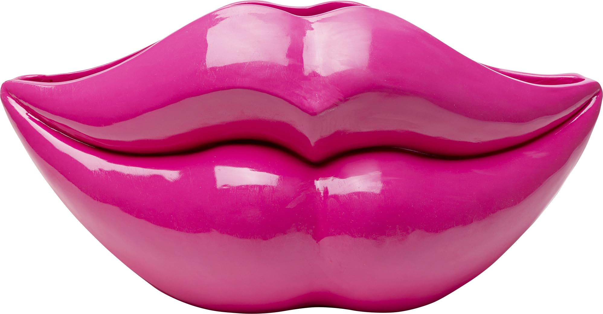 Kare Design Vase Lips, Pink, Modern, Flower Vase, Handmade, for Dried Flowers, Lips Motif, Living Room, 28 x 56 x 27 cm (H x W x D)