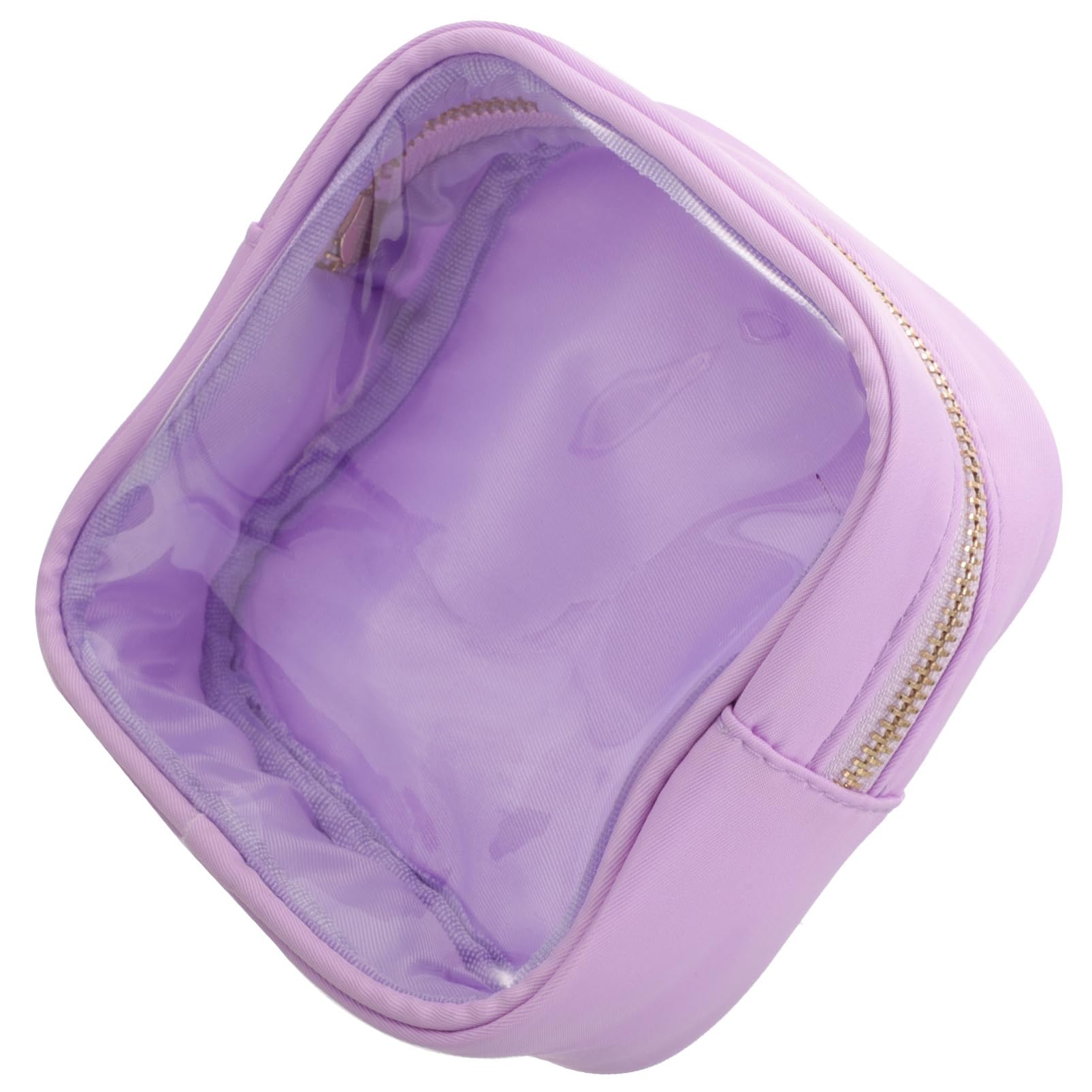 LIFKOME cosmétique couleur bonbon pochette organisateur de voyage pochette transparente voyage trousses de maquillage transparentes trousse cosmétique de voyage PVC Violet