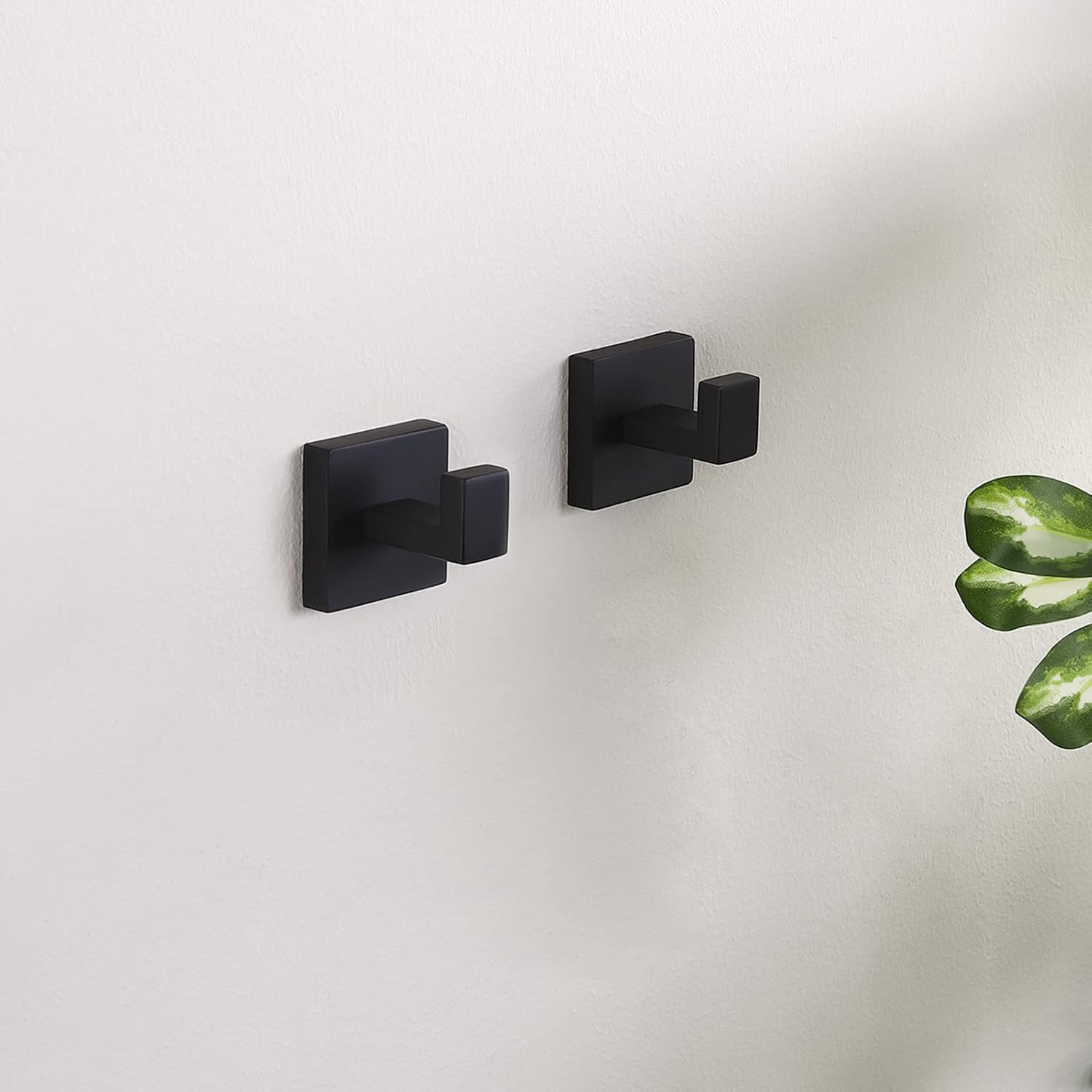 KES Towel Hook for Bathroom Coat Hook Wall Mounted Robe Hook SUS 304 Stainless Steel Matt Black 2 Pack, A22560-BK-P2